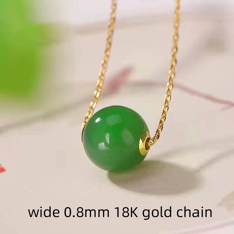 Necklace Fine Jewelry Pure Chain Gift For Women Jade