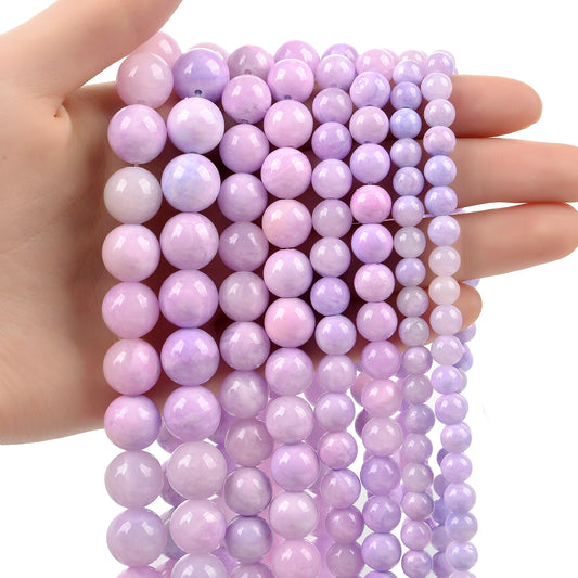 Purple Persian Jade Beads Round Loose Beads