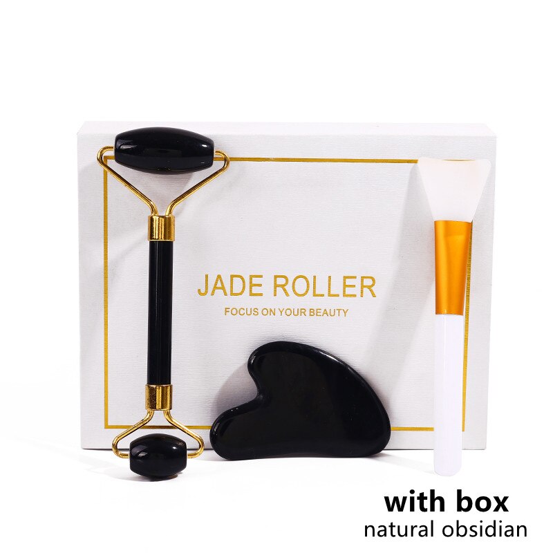 Facial Massager Natural Jade Roller Massage Rose