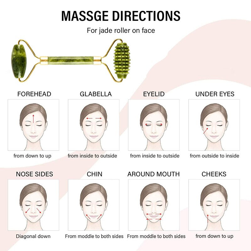 Massager Jade Roller for Face Natural Jade Stone