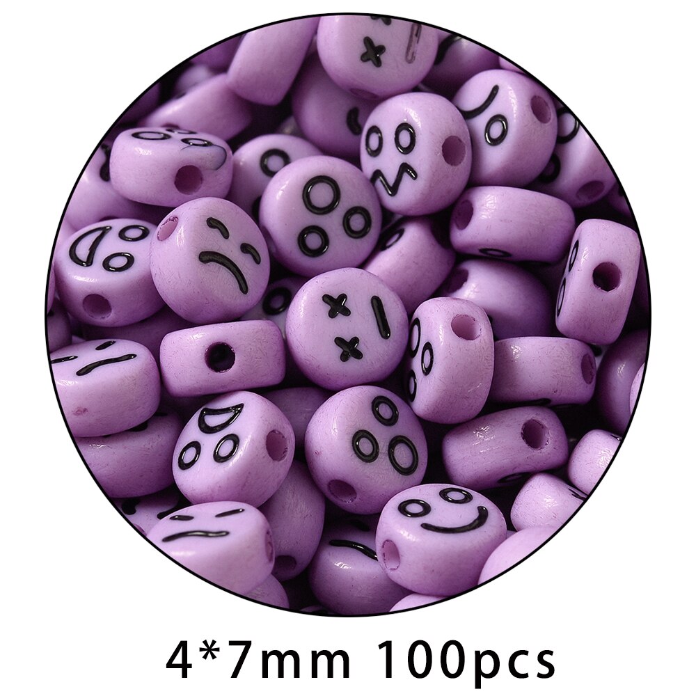 iYOE Mix Acrylic Smiley Beads Luminous Spacer Beads