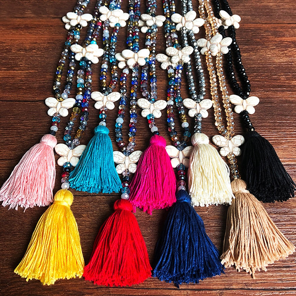 Bohemian Ethnic Boho Tassel Necklace