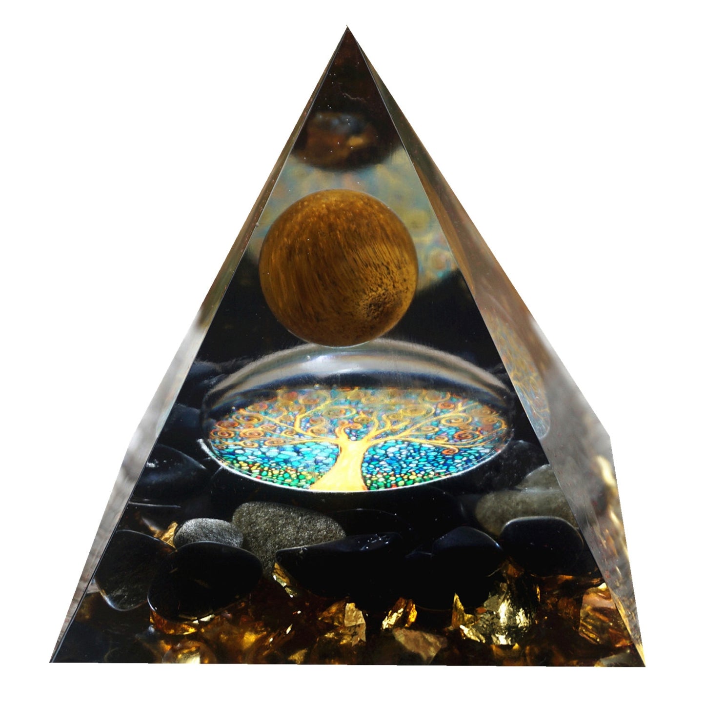 Tiger Eye Crystal Sphere Obsidian Quartz Orgone