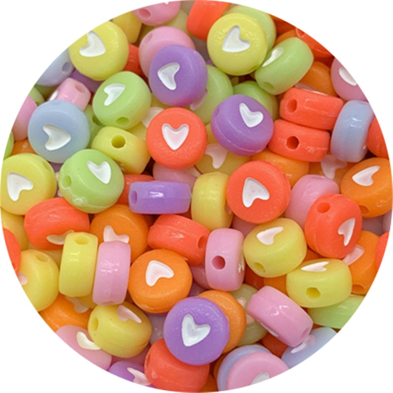 Letter Beads Oval Shape Mixed Alphabet