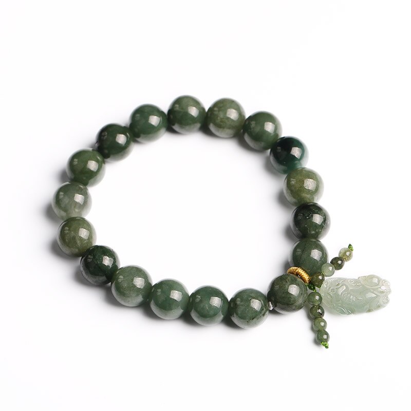 Lucky 8/10mm Natural Jade Beads Pixiu Brave Troops