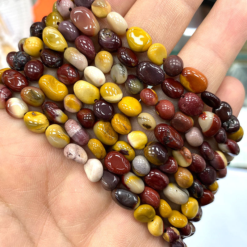 Fine Natural Gemstone Beads Irregular Green Jade