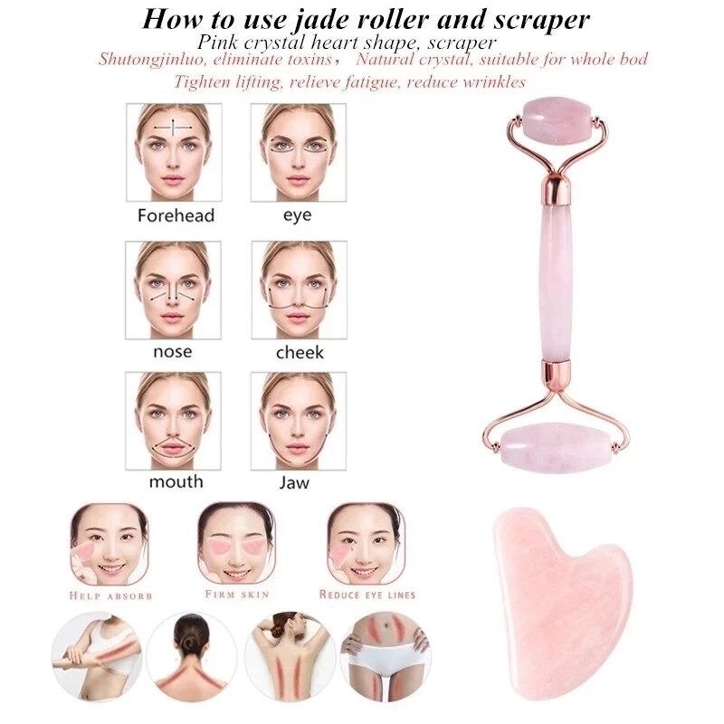 Facial Massager Natural Jade Roller Massage