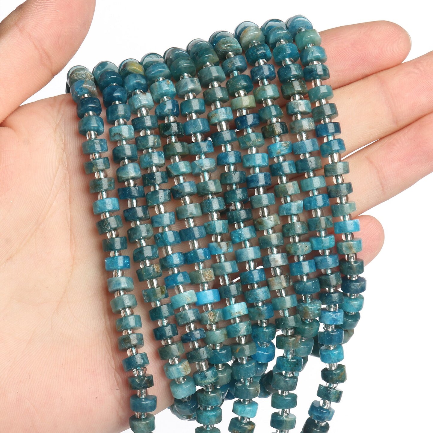 Apatite Lapis Lazuli Quartz Jade Rondelle Disc Beads