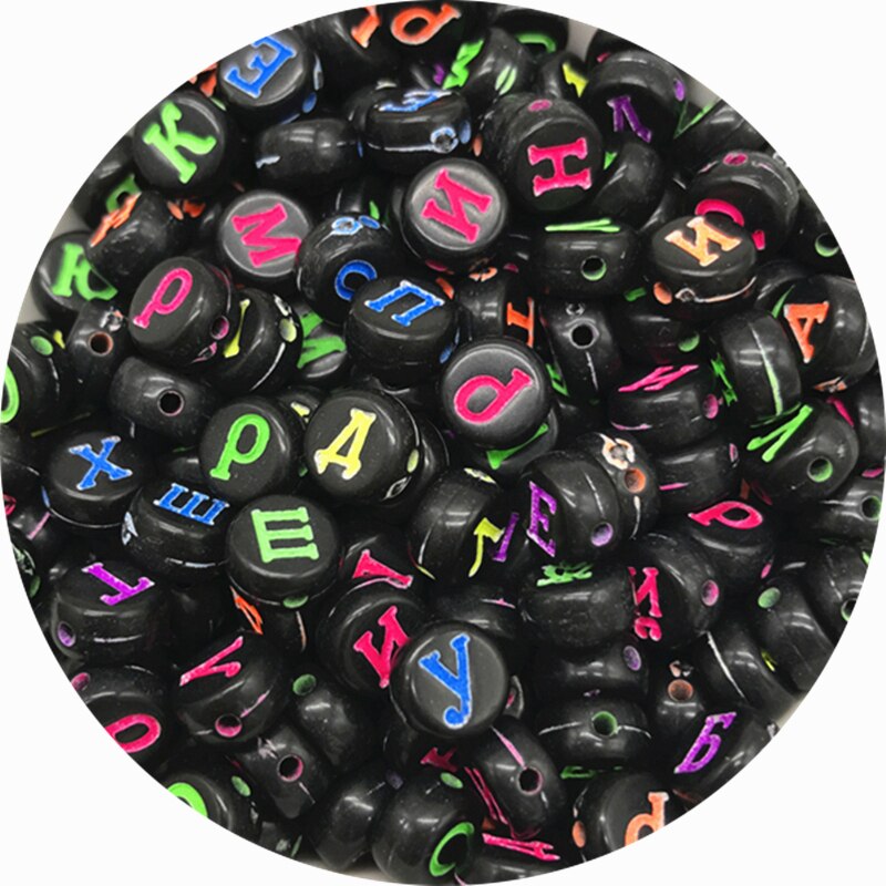 Letter Beads Oval Shape Mixed Alphabet