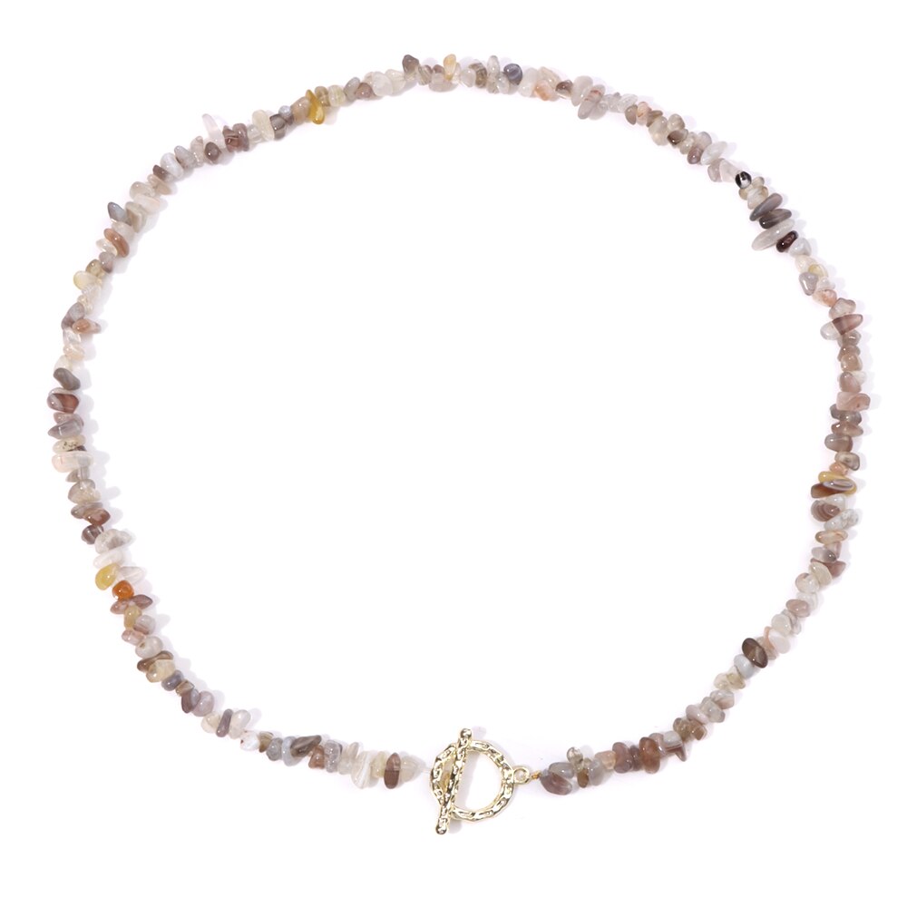 Bohemia Natural Chip Stone Beads Necklace