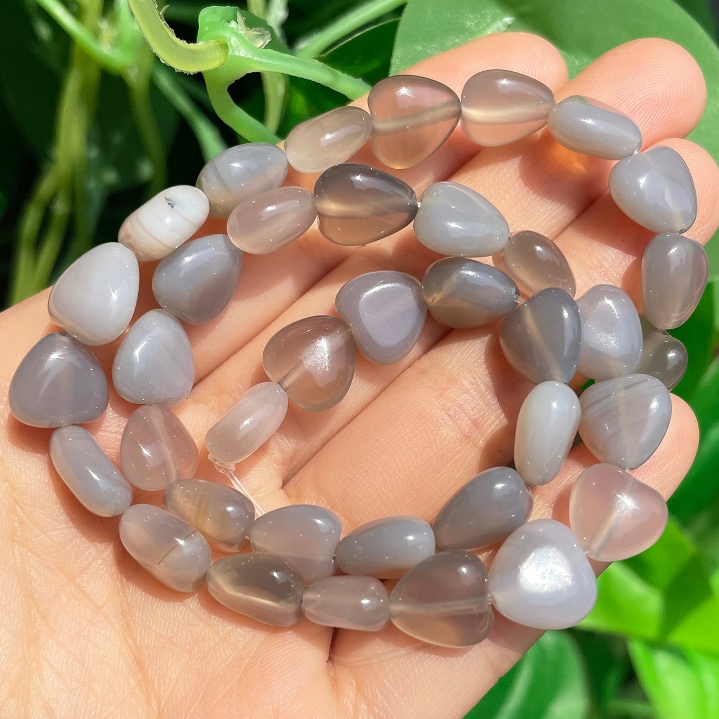 Love Heart Shape Stone Natural Agates Tiger Eye