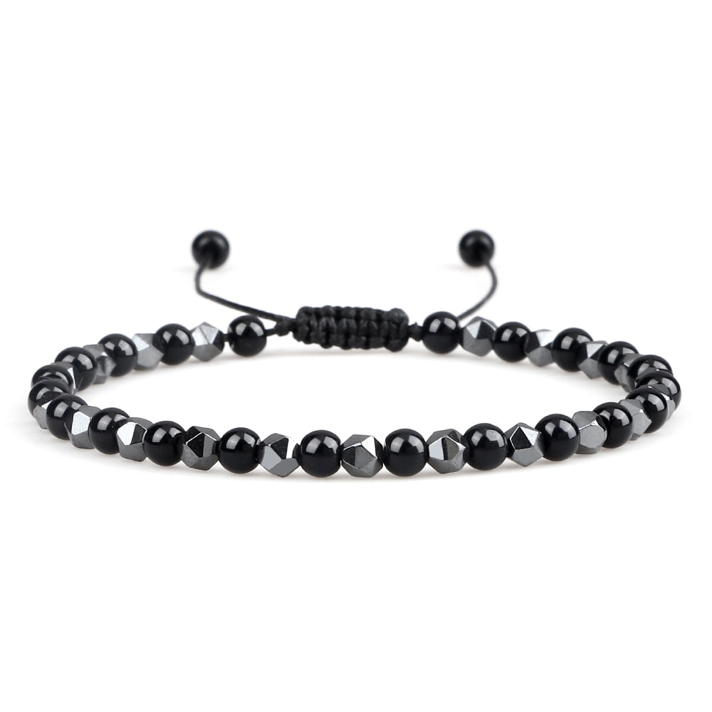 Natural Stone Round Beads Bracelet Minimalism