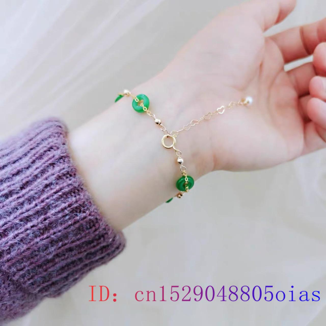 Green Jade Donut Bracelets for Women Bangle Bracelet