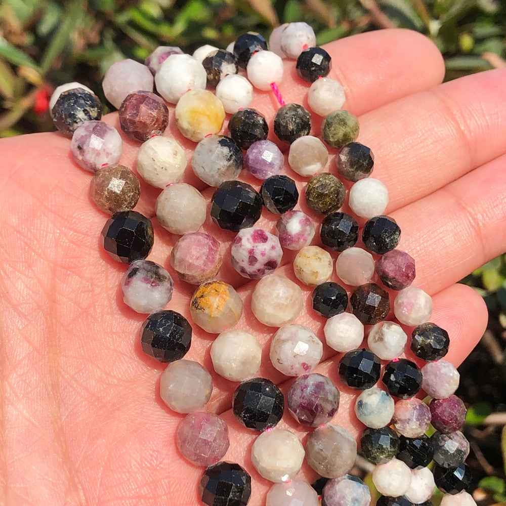 Round Loose Gemstone Beads Fit DIY Bracelet Necklace