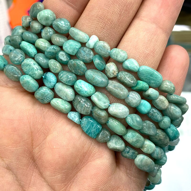 Fine Natural Gemstone Beads Irregular Green Jade