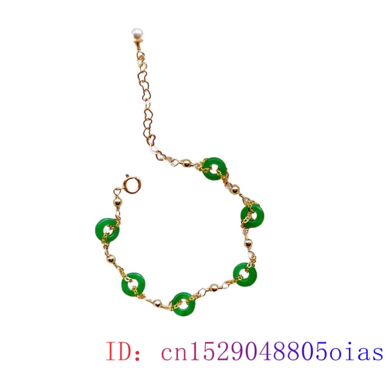 Green Jade Donut Bracelets for Women Bangle Bracelet