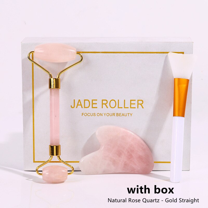 Facial Massager Natural Jade Roller Massage Rose