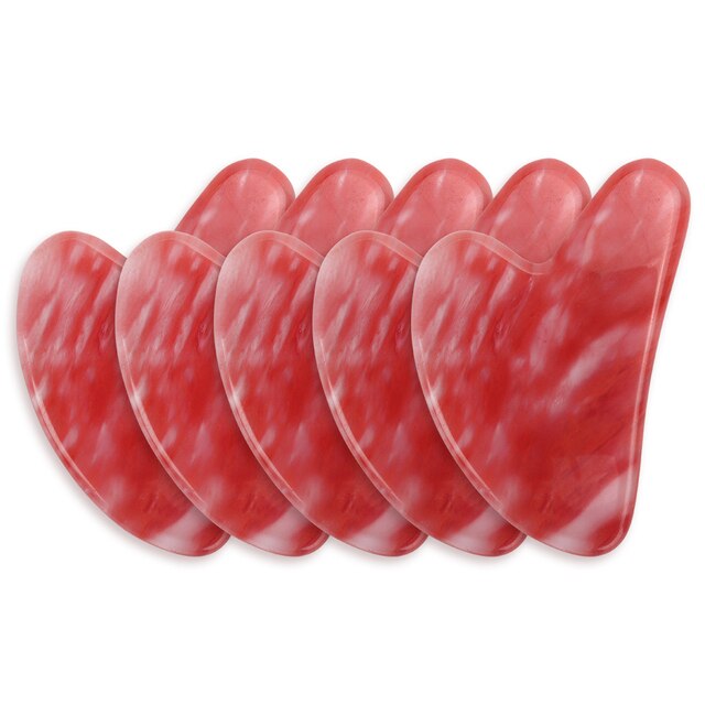 Rose Quartz Jade Stone Heart-shaped Gua Sha