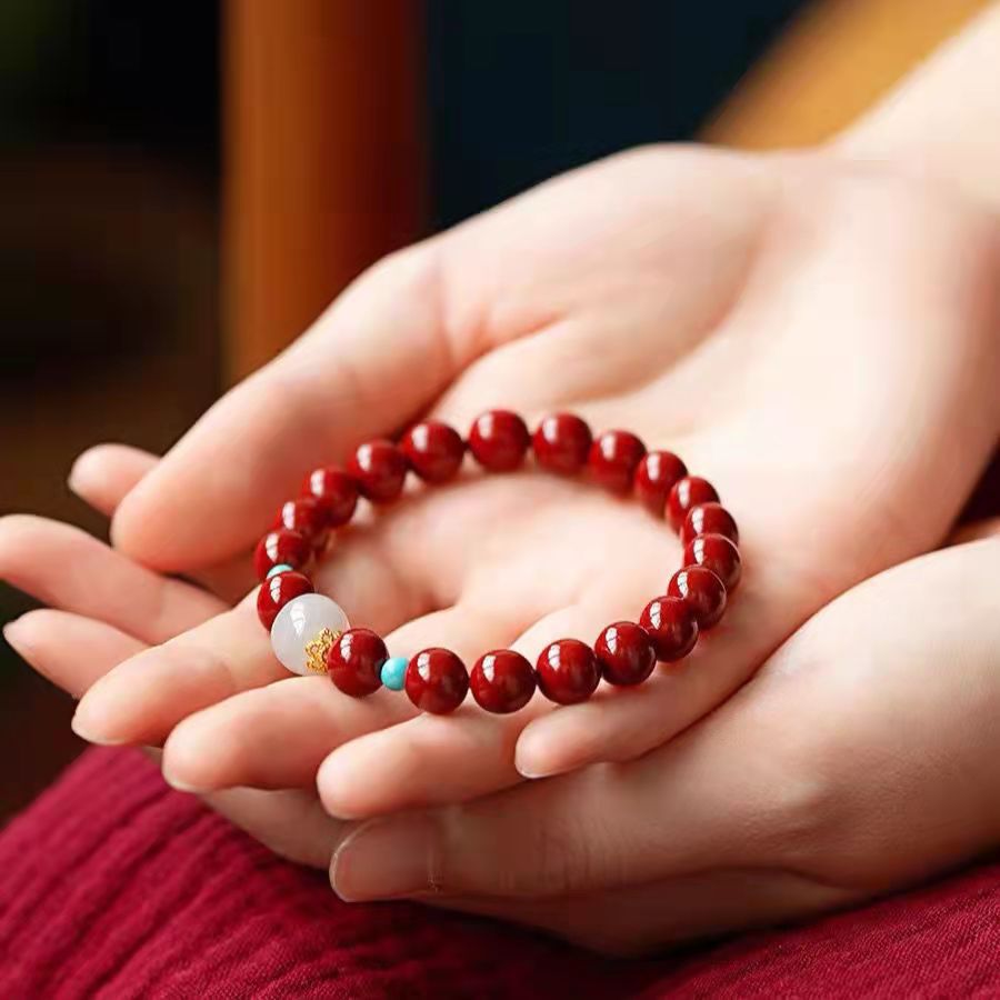 Natural Jade High Content Emperor Cinnabar Bracelets