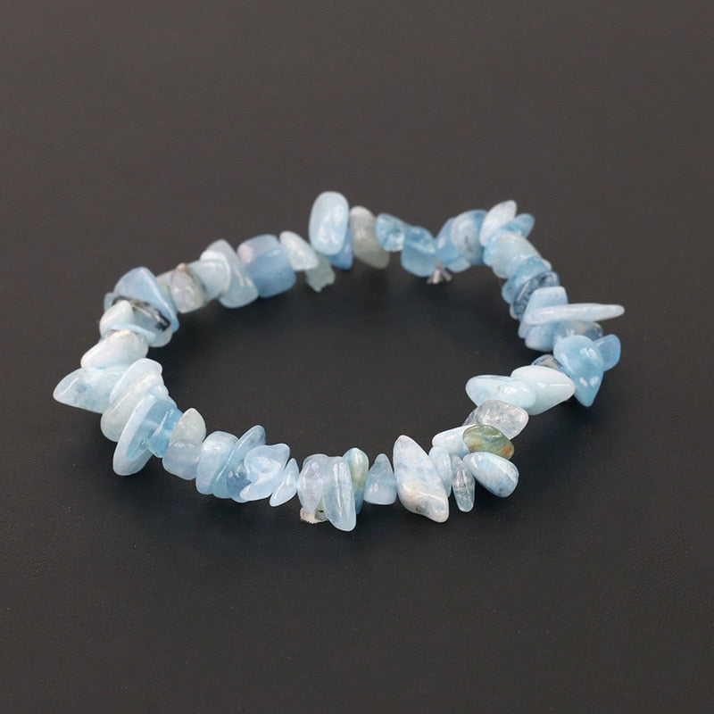 Natural Crystal Gemstone Irregular Energy Stone Bracelet