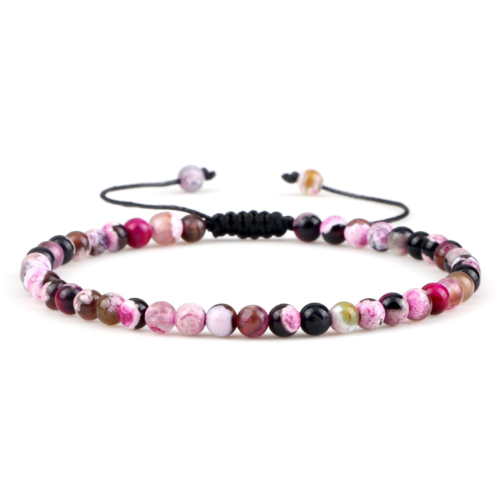 Natural Stone Round Beads Bracelet Minimalism