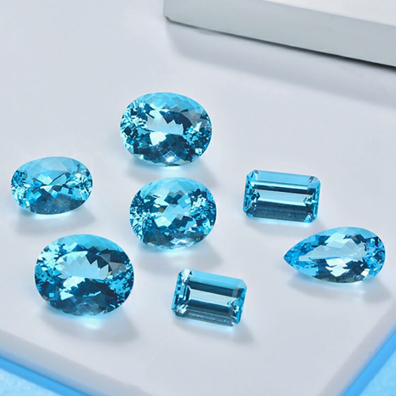 Natural Beryl Ceylon Blue Sapphire Gems Faceted Cut