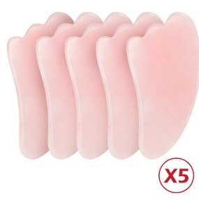 Rose Quartz Jade Stone Heart-shaped Gua Sha