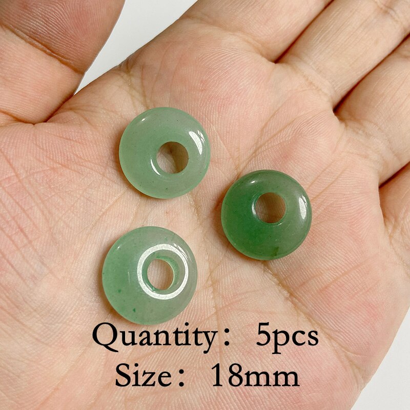 Natural Green Aventurine Jades Stone Pendant Beads