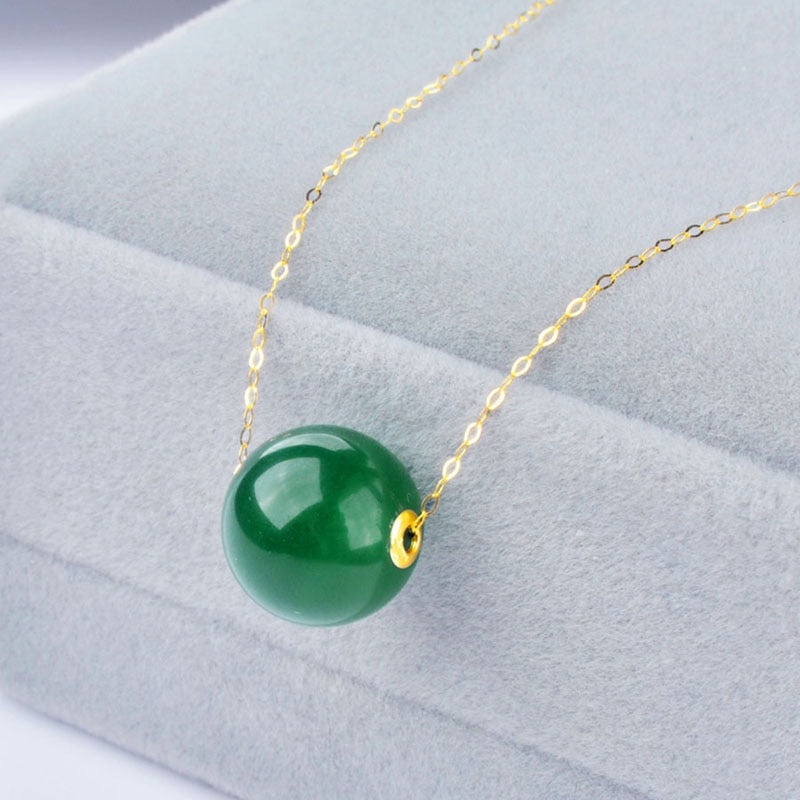 Necklace Fine Jewelry Pure Chain Gift For Women Jade