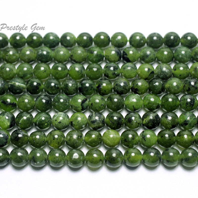 Canadian jade nephrite smooth round beads
