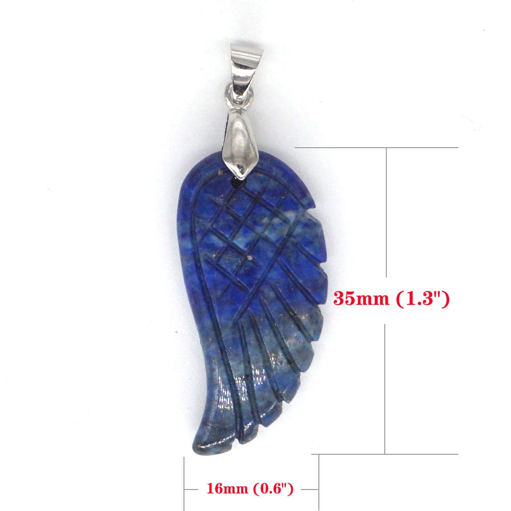 Angel Wing Pendants Natural Gemstone Crystal