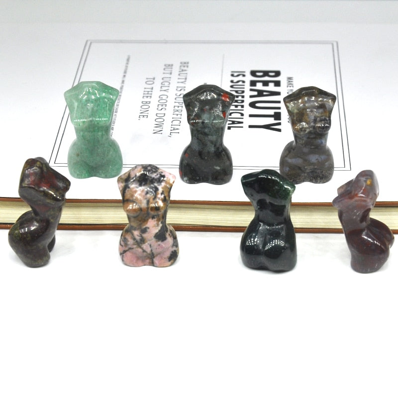Women Bust Model Natural Stones Carved Healing