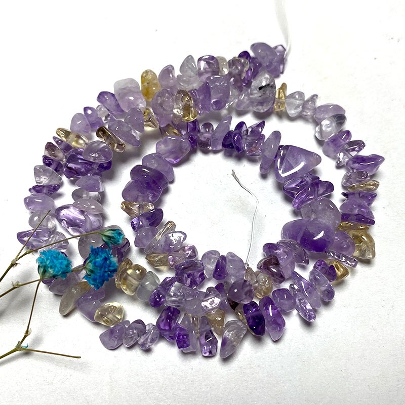 Natural Stone  Amethyst Green Agate Apatite