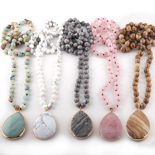 Fashion Bohemian Natural Stone Knotted Stone