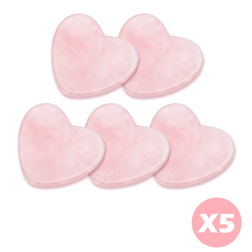 Rose Quartz Jade Stone Heart-shaped Gua Sha