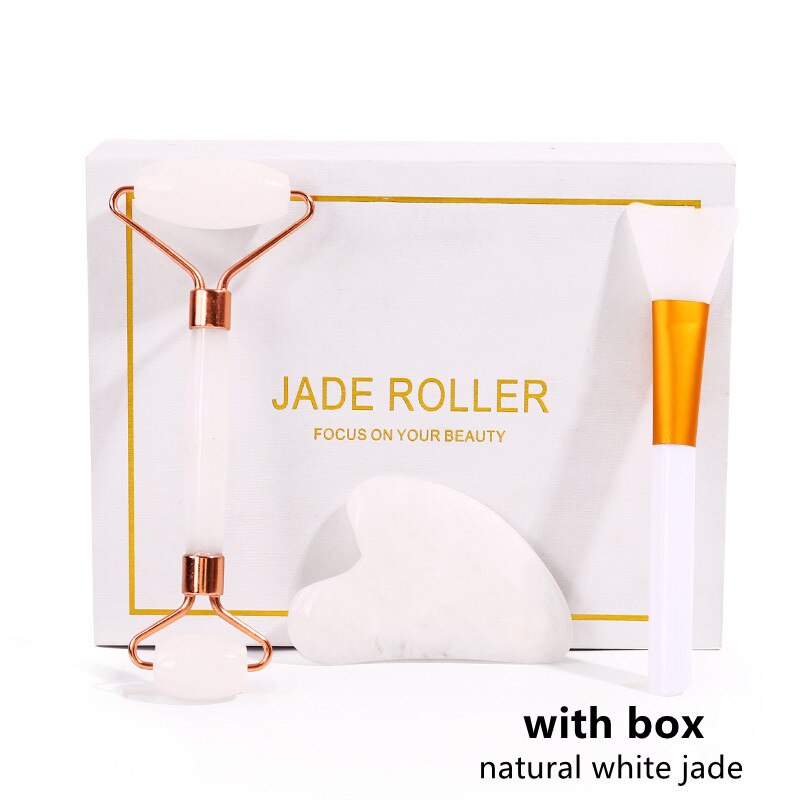 Facial Massager Natural Jade Roller Massage Rose