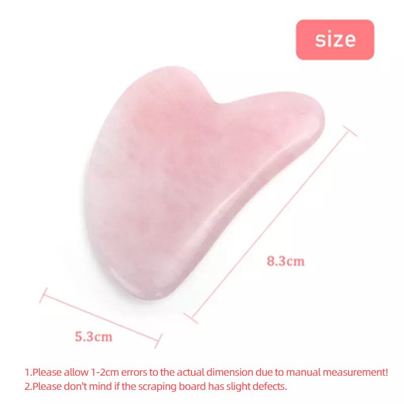 Rose Quartz Jade Stone Heart-shaped Triangle
