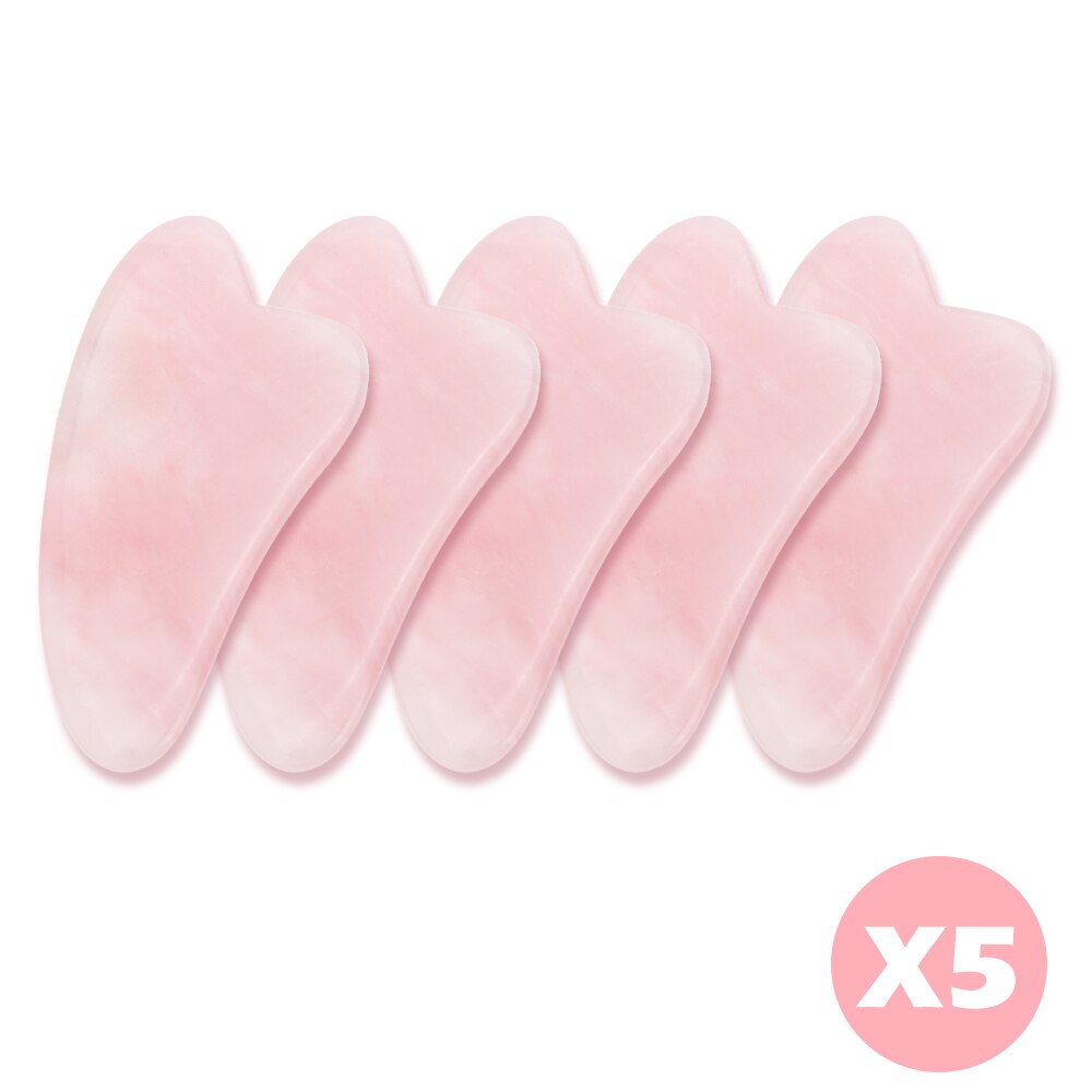 Rose Quartz Jade Stone Heart-shaped Gua Sha