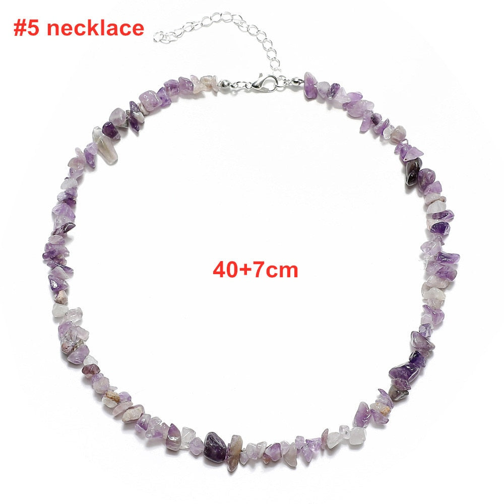 Colorful Natural Stones Choker Bohemia Gravel