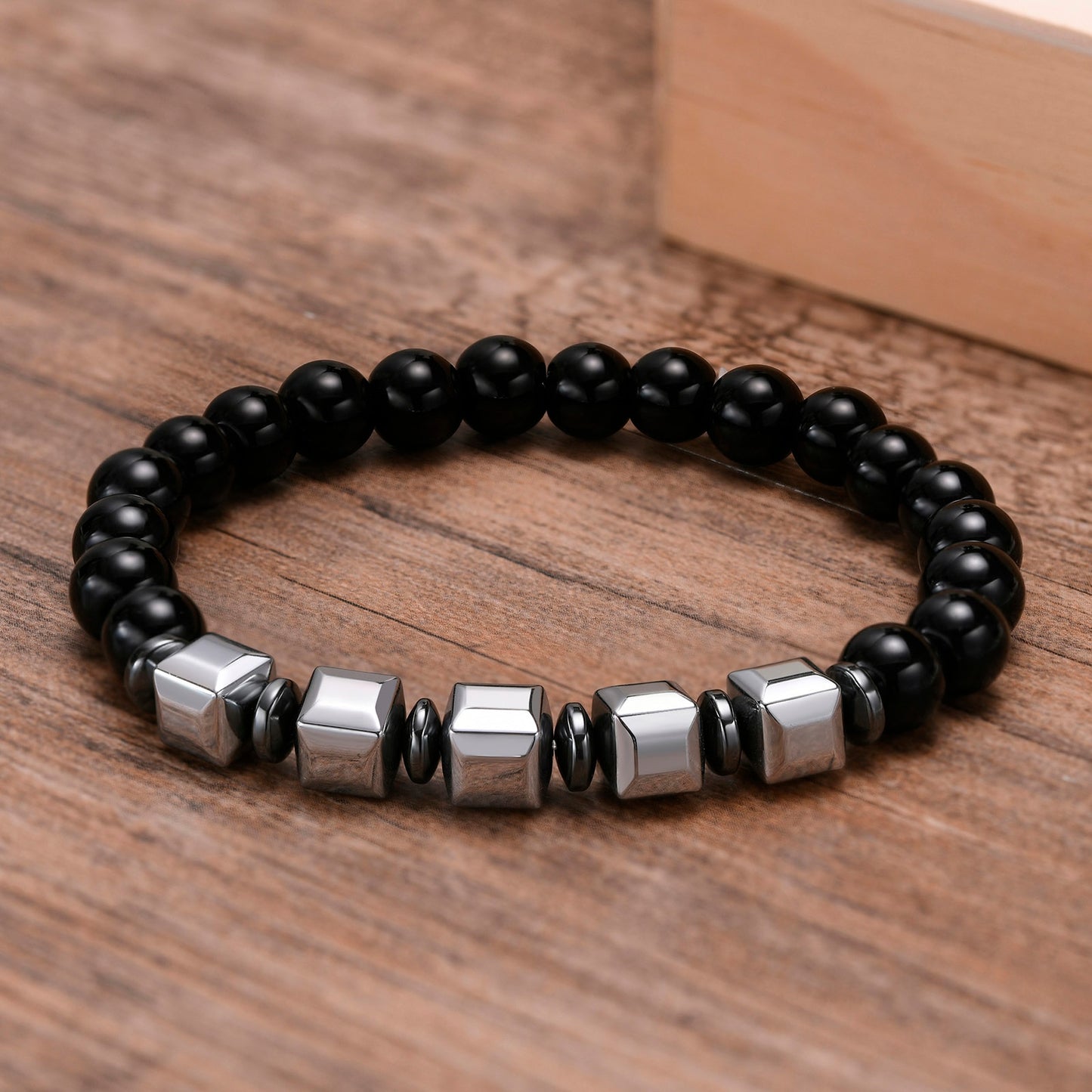 Bracelet Set for Men,6/8mm Natural Stone Boy Beads