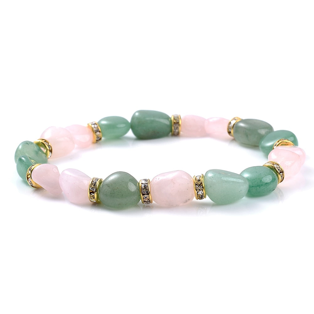 Green Aventurine Stone Bracelet Irregular Beads