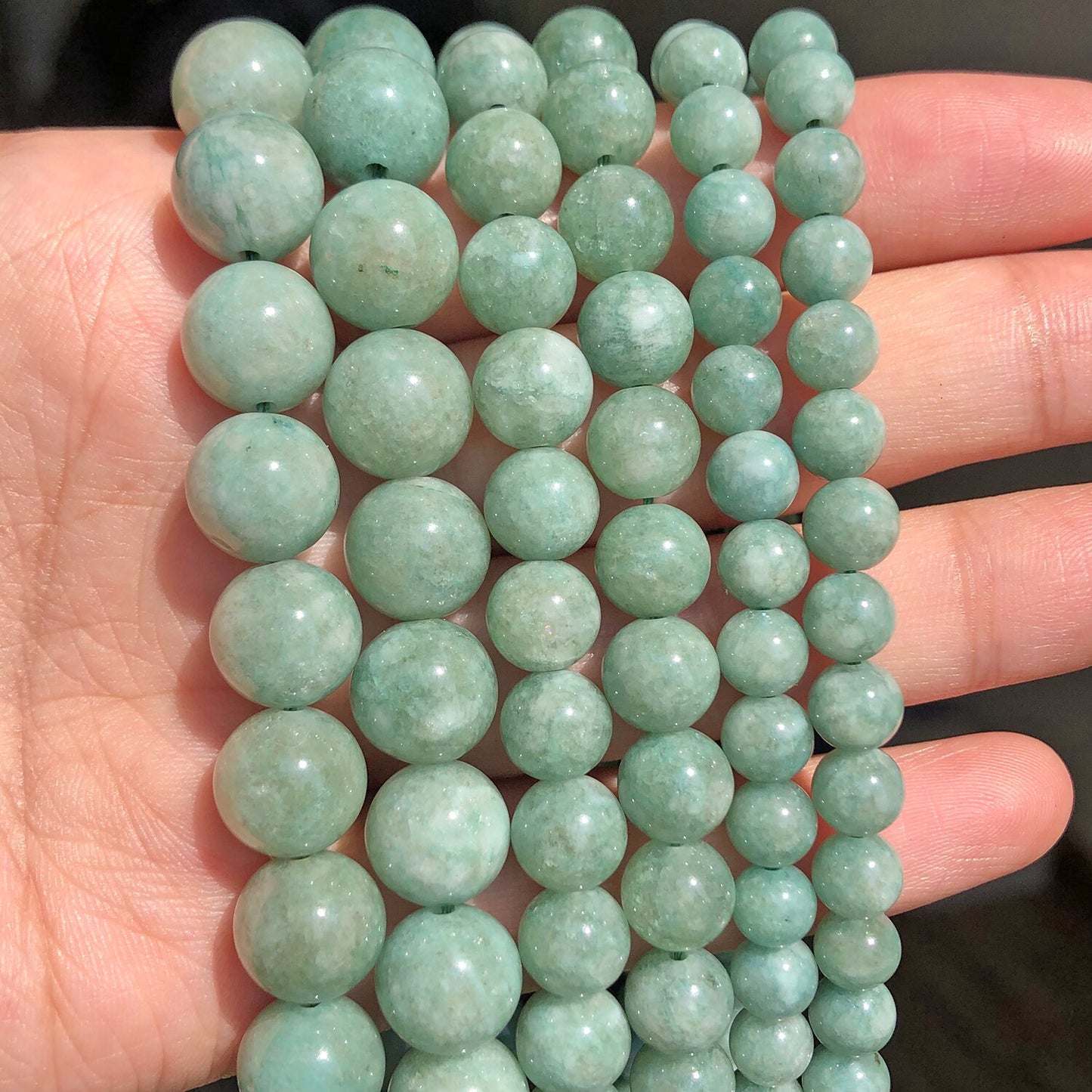 Natural Jadeite Beads Natural Stone Green Burmese