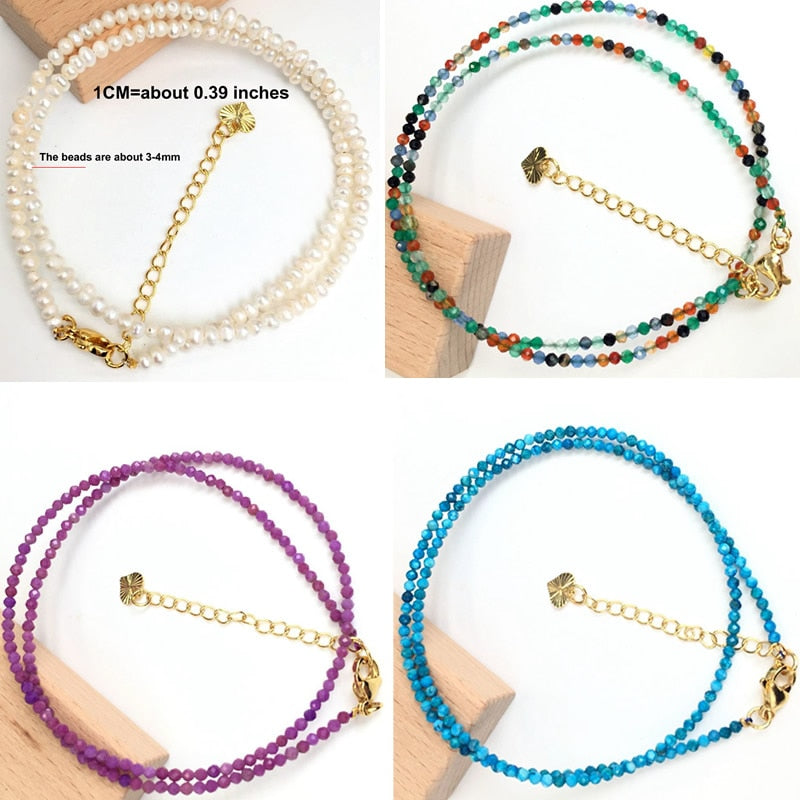 Faceted Gemstones beads Necklace Bracelet