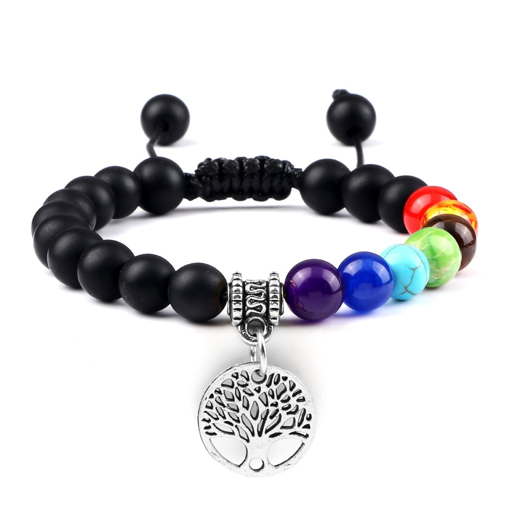 7 Chakra Life Tree Bracelets Natural Stone Healing