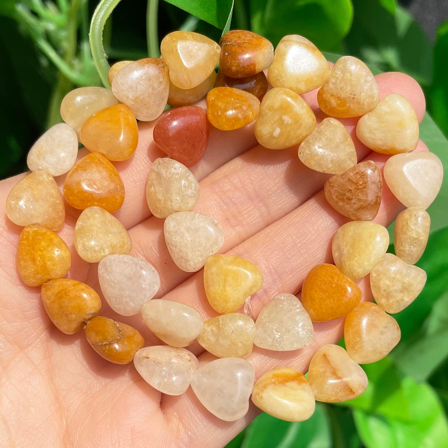 Love Heart Shape Stone Natural Agates Tiger Eye