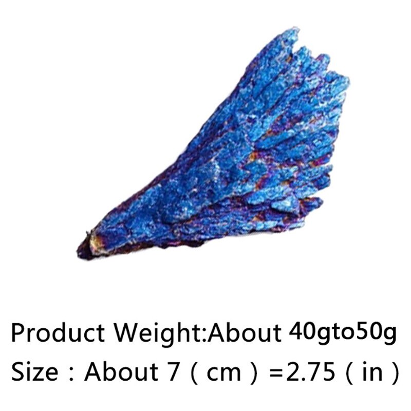 Quartz Tourmaline Cluster Crystal Peacock Blue Feather