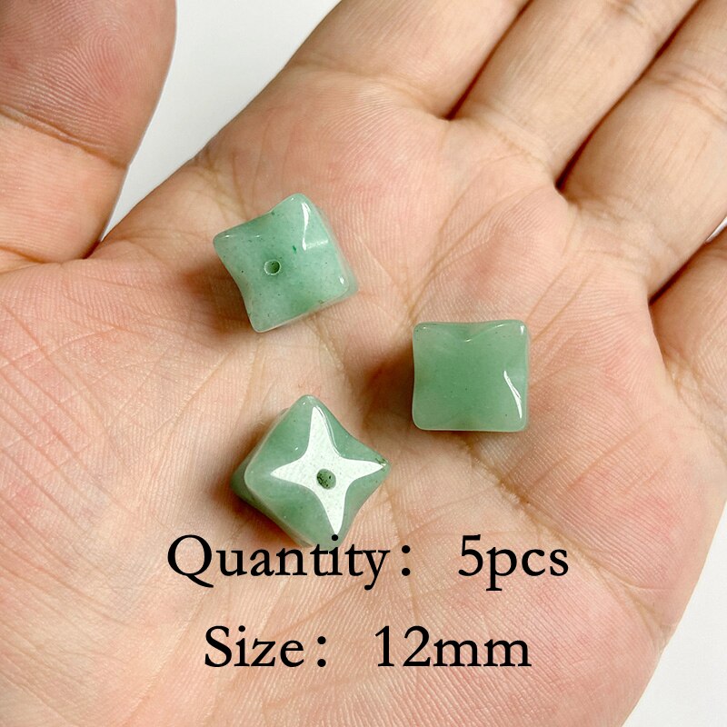 Natural Green Aventurine Jades Stone Pendant Beads