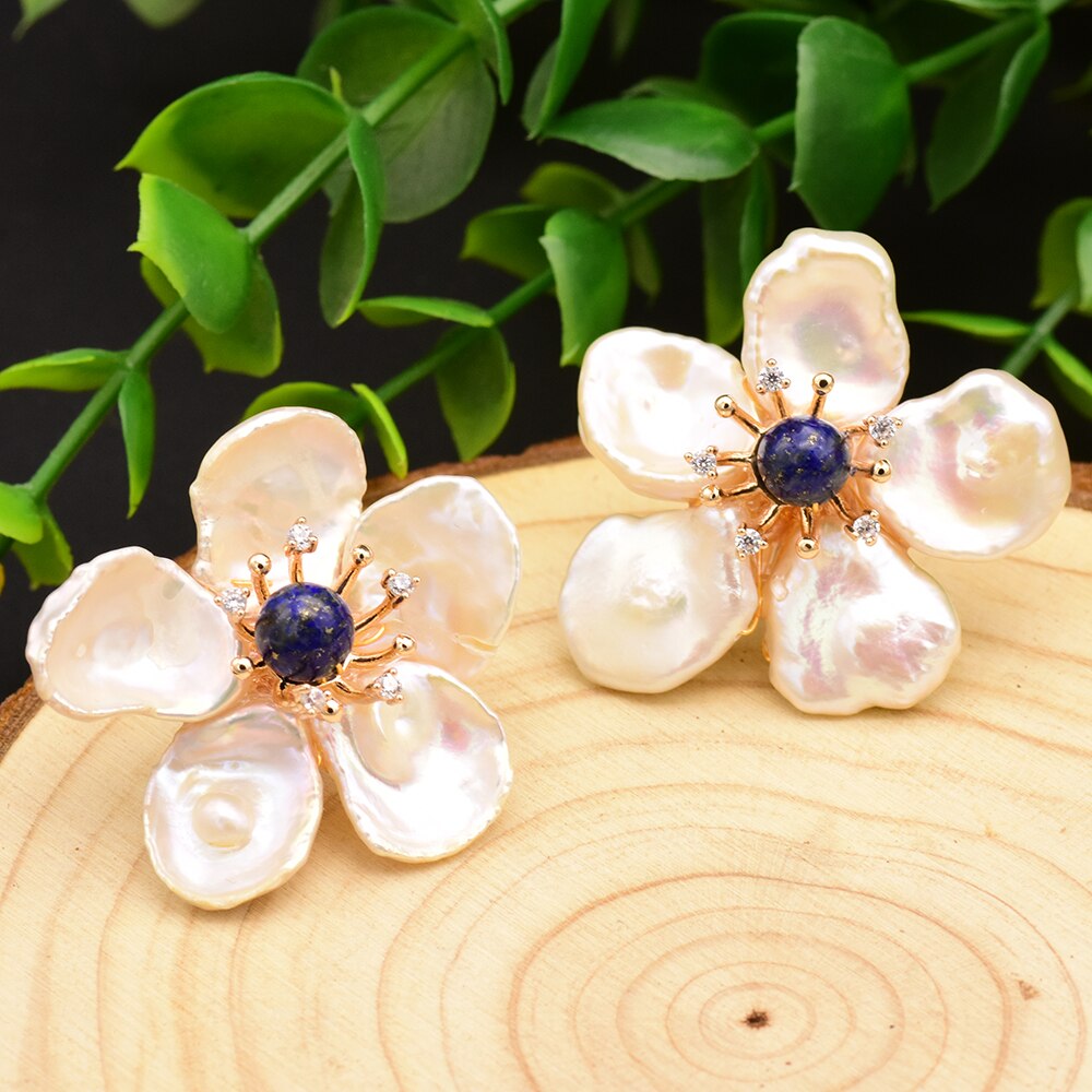 GLSEEVO Natural Pearl Natural Stone Fine Jewelry