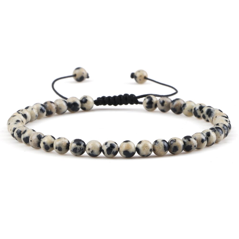 Natural Stone Round Beads Bracelet Minimalism
