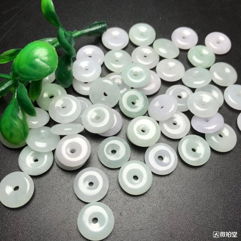Natural jade Emerald 13mm Safety buckle Bead